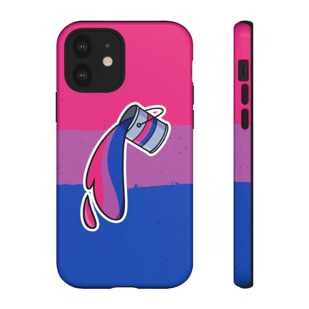 Bisexual Flag Paint Phone Case for Apple Samsung PinkNews