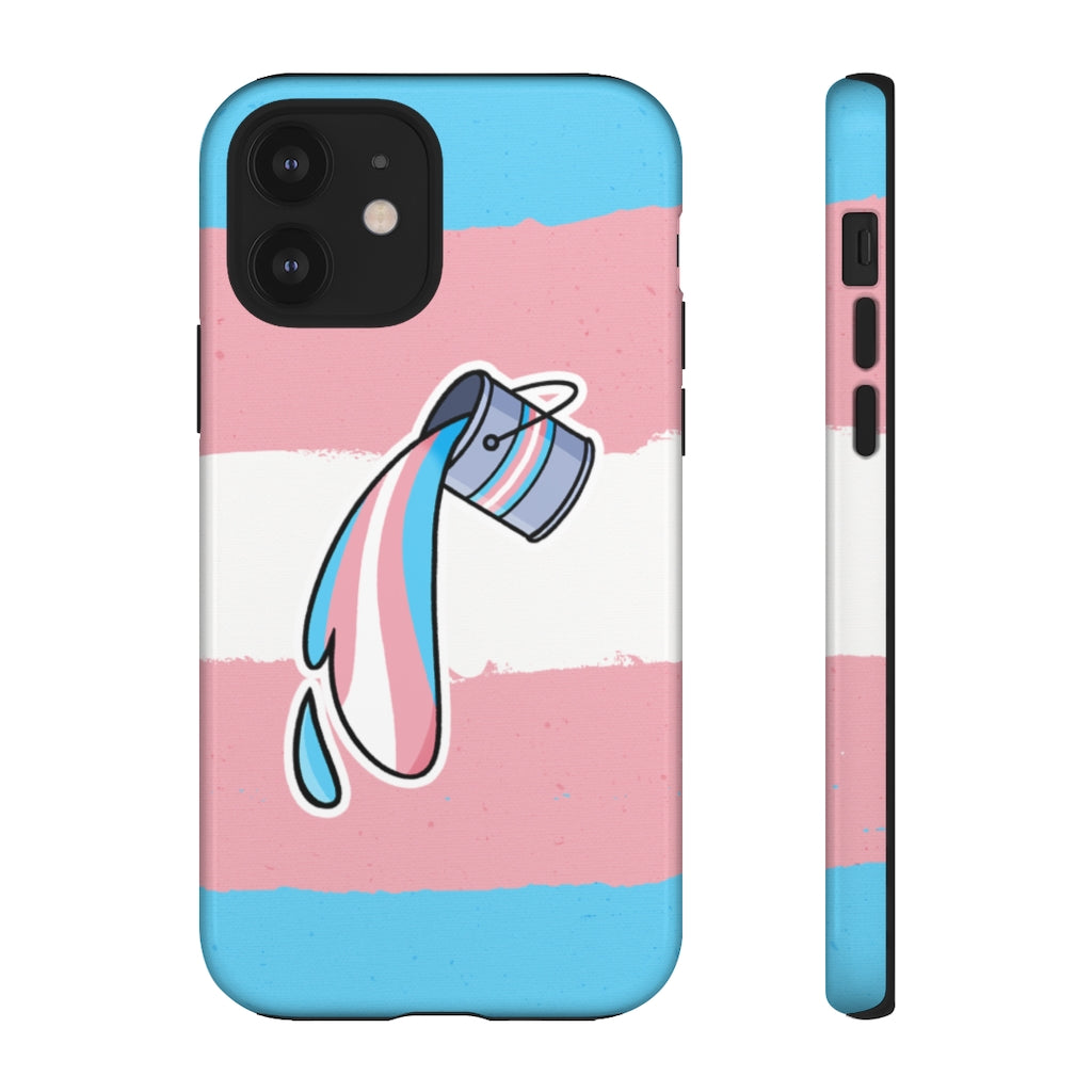 Trans Flag Paint Phone Case for Apple & Samsung